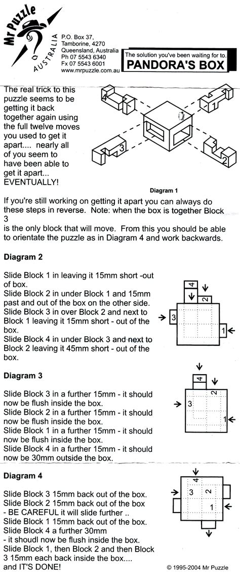 pandora's box puzzle solution|Puzzle List .